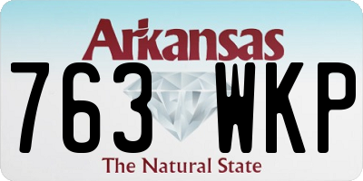 AR license plate 763WKP