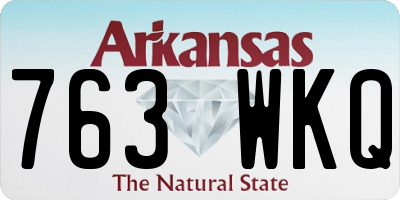 AR license plate 763WKQ