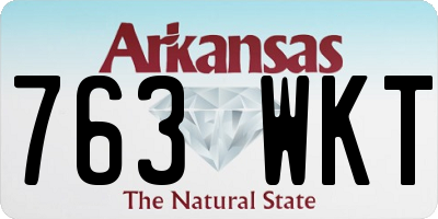 AR license plate 763WKT