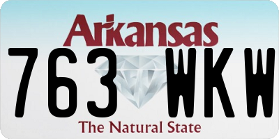 AR license plate 763WKW