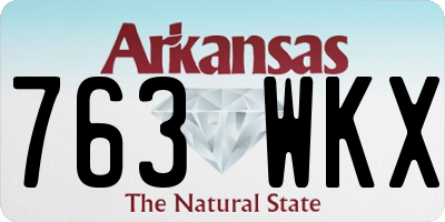 AR license plate 763WKX