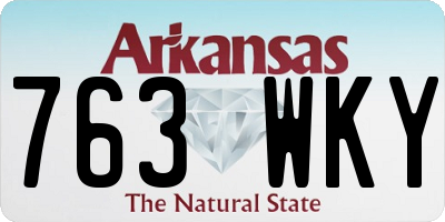 AR license plate 763WKY