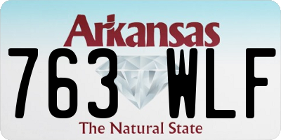 AR license plate 763WLF
