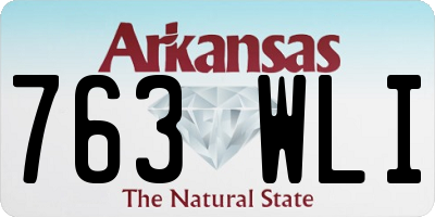AR license plate 763WLI