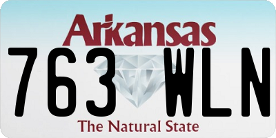 AR license plate 763WLN