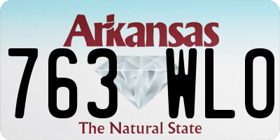 AR license plate 763WLO