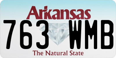 AR license plate 763WMB