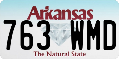 AR license plate 763WMD