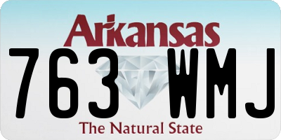 AR license plate 763WMJ