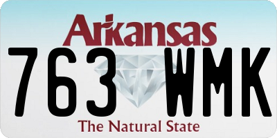 AR license plate 763WMK