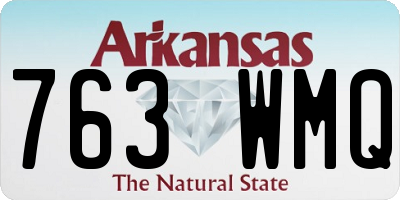 AR license plate 763WMQ