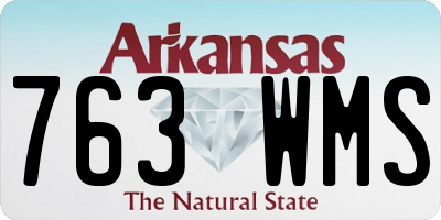 AR license plate 763WMS