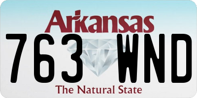 AR license plate 763WND