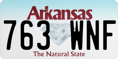 AR license plate 763WNF