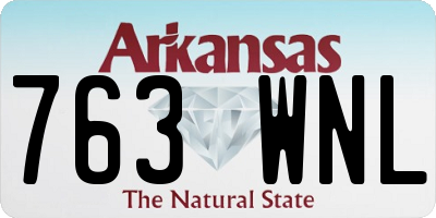 AR license plate 763WNL