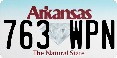 AR license plate 763WPN
