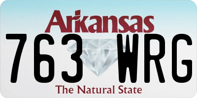 AR license plate 763WRG