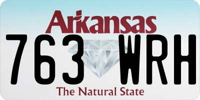 AR license plate 763WRH