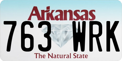 AR license plate 763WRK
