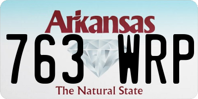 AR license plate 763WRP