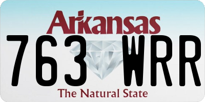 AR license plate 763WRR