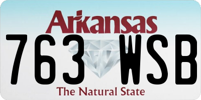 AR license plate 763WSB