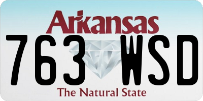 AR license plate 763WSD
