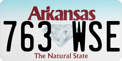 AR license plate 763WSE