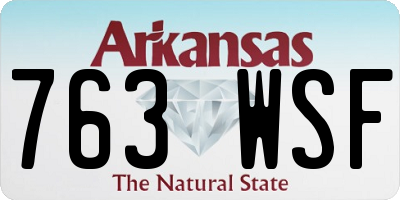 AR license plate 763WSF