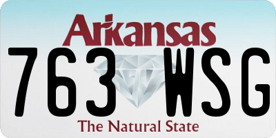 AR license plate 763WSG