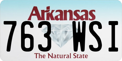 AR license plate 763WSI