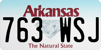 AR license plate 763WSJ