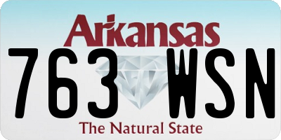 AR license plate 763WSN
