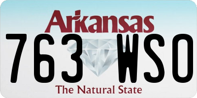 AR license plate 763WSO