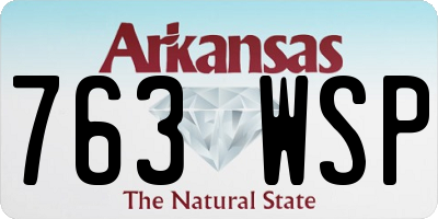 AR license plate 763WSP