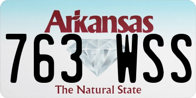 AR license plate 763WSS