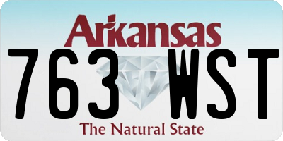 AR license plate 763WST