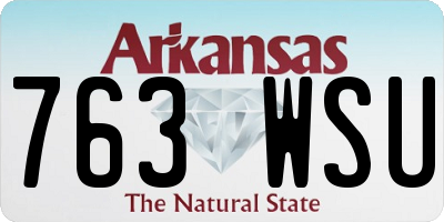 AR license plate 763WSU