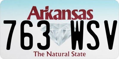 AR license plate 763WSV