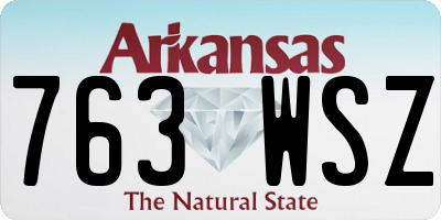 AR license plate 763WSZ