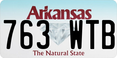 AR license plate 763WTB