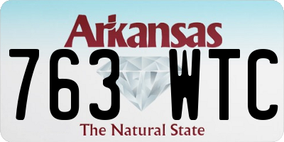 AR license plate 763WTC