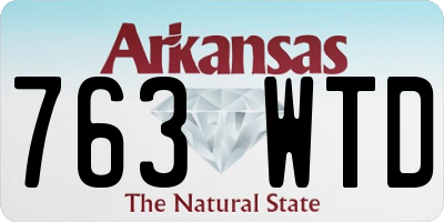 AR license plate 763WTD