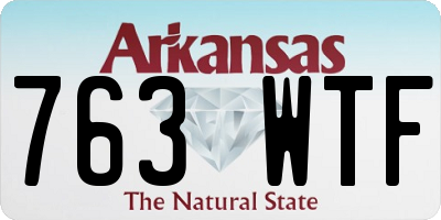 AR license plate 763WTF