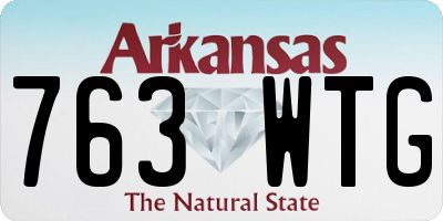 AR license plate 763WTG