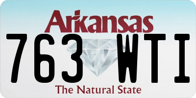 AR license plate 763WTI