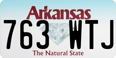 AR license plate 763WTJ