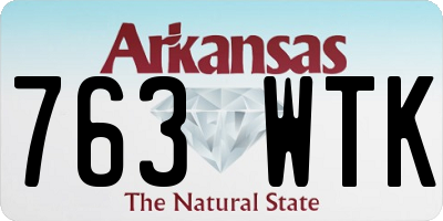 AR license plate 763WTK
