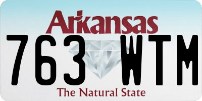 AR license plate 763WTM