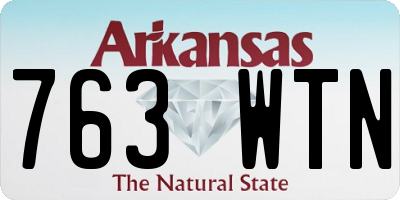 AR license plate 763WTN